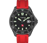 Timex Orologio automatico analogico da uomo con cinturino in caucciù Tiburón