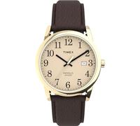 Timex Orologio con cinturino in pelle a grandezza naturale Easy Reader, Marrone/Oro/Crema, Mens Standard, Easy Reader