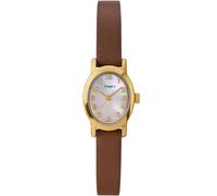 Timex Orologio da donna Cavatina 18 mm - Cinturino marrone con quadrante in madreperla e cassa dorata