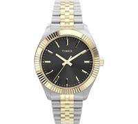 Timex Orologio da donna Legacy 36mm - Bracciale bicolore quadrante nero cassa dorata, Bicolore