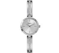 Timex Orologio da donna Main Street da 25 mm, cinturino color argento, quadrante argentato e cassa argentata, Argento