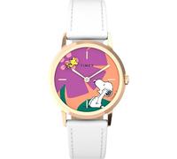 Timex Orologio da donna Peanuts Marlin 34mm - Cinturino bianco Altro quadrante Cassa in oro rosa