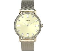 Timex Orologio automatico Peanuts da uomo, 40 mm, cinturino a sgancio rapido in due pezzi in pelle nera, quadrante color argento, cassa in acciaio inox TW2W54000