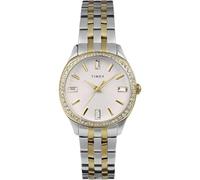 Timex Orologio da donna Trend, 36 mm, cinturino in acciaio inox bicolore con quadrante argentato, cassa bicolore TW2W17700