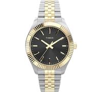Timex Orologio da Donna Trend da 36 mm, Cinturino in Acciaio Inox a Doppia Tonalità, Quadrante Nero, Cassa Dorata, TW2Y27900