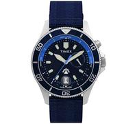 Timex Orologio da uomo analogico al quarzo con cinturino in tessuto TW2W22000, Blu, Moderno