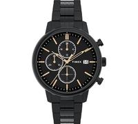 Timex Orologio da uomo Chicago Chronograph 45mm - Bracciale nero quadrante nero cassa nera, nero