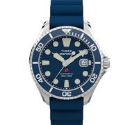 Timex Orologio da uomo Deep Water Meridian 44 mm - Blu in due pezzi a sgancio rapido quadrante blu cassa in acciaio inossidabile
