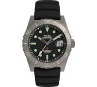 Timex Orologio da uomo Deep Water Reef 41 mm, Nero/Titanio/Nero/Argento, Casual