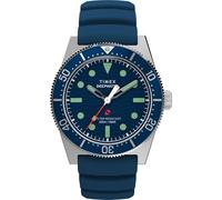 Timex Orologio da uomo Deep Water Reef 41mm - cinturino blu quadrante blu cassa in acciaio inossidabile