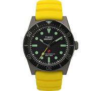 Timex Orologio da uomo Deep Water Reef 41mm - Cinturino giallo quadrante nero cassa in titanio