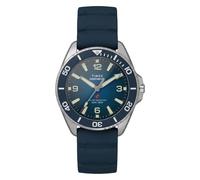 Timex Orologio da uomo Deepwater Arctic 200, 40 mm, cinturino blu, quadrante blu, cassa argentata