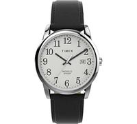 Timex Orologio da uomo Easy Reader 38mm - cinturino nero quadrante bianco cassa color argento, nero