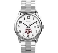 TIMEX Orologio da uomo Easy Reader 38mm con cinturino di espansione, Texas A&M Aggies, Easy Reader 38mm