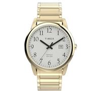 Timex Orologio da uomo Easy Reader da 40 mm - Cinturino di espansione color oro quadrante bianco cassa dorata, Oro