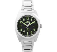 Timex Orologio da uomo Expedition Capstone 39 mm - Cinturino in acciaio inossidabile quadrante nero cassa argentata