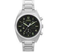 Timex Orologio da uomo Expedition Capstone cronografo 41 mm - cinturino argentato quadrante nero cassa argentata