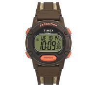 Timex Orologio da uomo Expedition CAT5 da 41 mm, cinturino in pelle marrone, quadrante digitale, cassa marrone TW4B30400