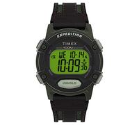 Timex Orologio da uomo Expedition da 41 mm, cinturino in resina nera in due pezzi, quadrante digitale, cassa verde TW4B28500