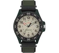 Timex Orologio da uomo Expedition da 42 mm, cinturino in tessuto verde, quadrante neutro, cassa verde TW4B34100