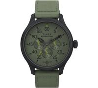 Timex Orologio da uomo Expedition Field da 43 mm, cinturino verde, quadrante verde, cassa nera TW4B31000
