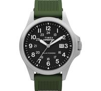 Timex Orologio da uomo Expedition Field Post Solar 41 mm - Verde in due pezzi a sgancio rapido quadrante nero cassa in acciaio inossidabile