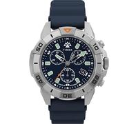 Timex Orologio da uomo Expedition North da 42 mm, cinturino in silicone blu, quadrante blu, cassa in acciaio IP TW2Y06900