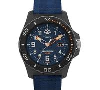 Timex Orologio da uomo Expedition North Freedive Ocean 46mm - Cinturino blu Quadrante Blu Cassa grigia