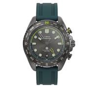 Timex Orologio da uomo Expedition Tide Compass IQ 43mm - Cinturino verde Quadrante verde Cassa canna di fucile