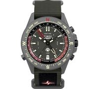 Timex Orologio da uomo Expedition Tide/Temp/Compass 43 mm - Cinturino verde quadrante verde cassa canna di fucile