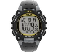 Timex Orologio da uomo Ironman Essential da 44 mm, cinturino in poliuretano nero, quadrante digitale, cassa grigia TW5M64600