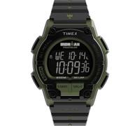 Timex Orologio da uomo Ironman Shock Endure 42mm - Cinturino nero quadrante digitale cassa verde, nero