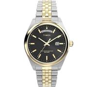 Timex Orologio da Uomo Trend da 41 mm, Cinturino in Acciaio Inox a Doppia Tonalità, Quadrante Nero, Cassa a Doppia Tonalità, TW2Y28400