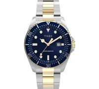Timex Orologio da uomo Trend da 42 mm, cinturino in silicone nero, quadrante nero, cassa argentata TW2W71400