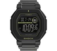 Timex Orologio da uomo Trend da 45 mm. cinturino in resina nera due pezzi, display digitale, cassa nera TW2V59800