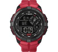 Timex Orologio da uomo UFC Rush da 52 mm, cinturino rosso, quadrante digitale, cassa nera TW5M59200