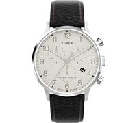 Timex Orologio da uomo Waterbury Classic 40 mm - cinturino nero crema quadrante cassa in acciaio inossidabile, nero