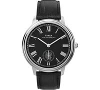 Timex Orologio da uomo Waterbury Metropolitan da 39 mm, Nero/Acciaio inossidabile/Nero