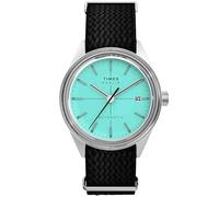 Timex Orologio Marlin 40mm Uomo, Nero/Acciaio inossidabile/Blu, moderno