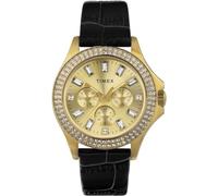 Timex Orologio Multi-quadrante al Quarzo da Donna con Cinturino in Pelle TW2W10900