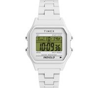 Timex Orologio unisex T80 36mm - Bracciale bianco quadrante digitale cassa bianca