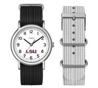 Timex - Orologio unisex Weekender, 38 mm, LSU Tigers, nero