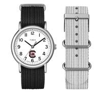 Timex - Orologio unisex Weekender, 38 mm, motivo: Gamecocks della Carolina del Sud, nero