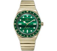 Timex Q TW2V92200 Women’s 36 mm Green Malachite Dial Gold-Tone Watch