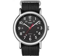 Timex T2N647 Orologio da Polso al Quarzo, Analogico, Uomo, Tessuto, Nero/Nero