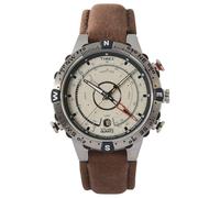 Timex T2N721 Men’s IQ Tide-Temp-Compass 45 mm Leather Strap Watch
