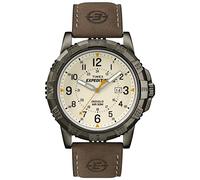 Timex T49990 Orologio Analogico da Polso da Uomo, Pelle, Bianco/Marrone