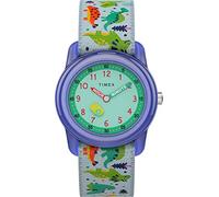 Timex Orologio Analogico Quarzo Unisex Bambini con Cinturino in Tessuto TW7C77300, Multicolore (Dinosauri)