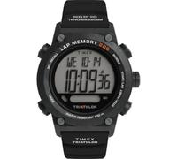Timex Triathlon 200 Lap TW5M66900 - Orologio da uomo da 44 mm, cinturino in silicone nero con display digitale