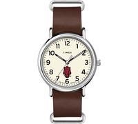 Timex Tribute Cinturino in pelle al quarzo da uomo Collegiate Weekender 40mm
